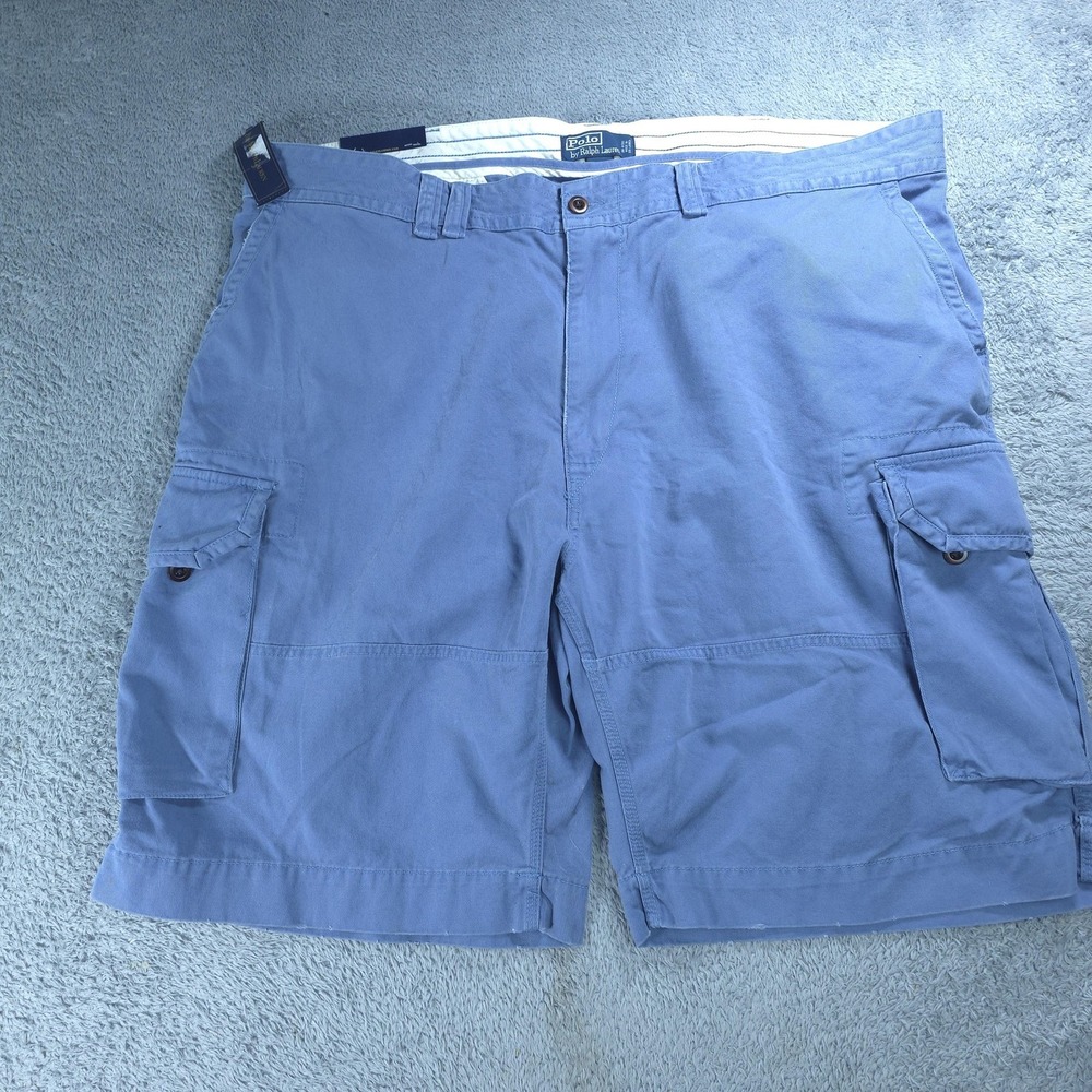 Polo Ralph Lauren Cargo Shorts Mens 48 Blue Classic Polo Chino Canvas